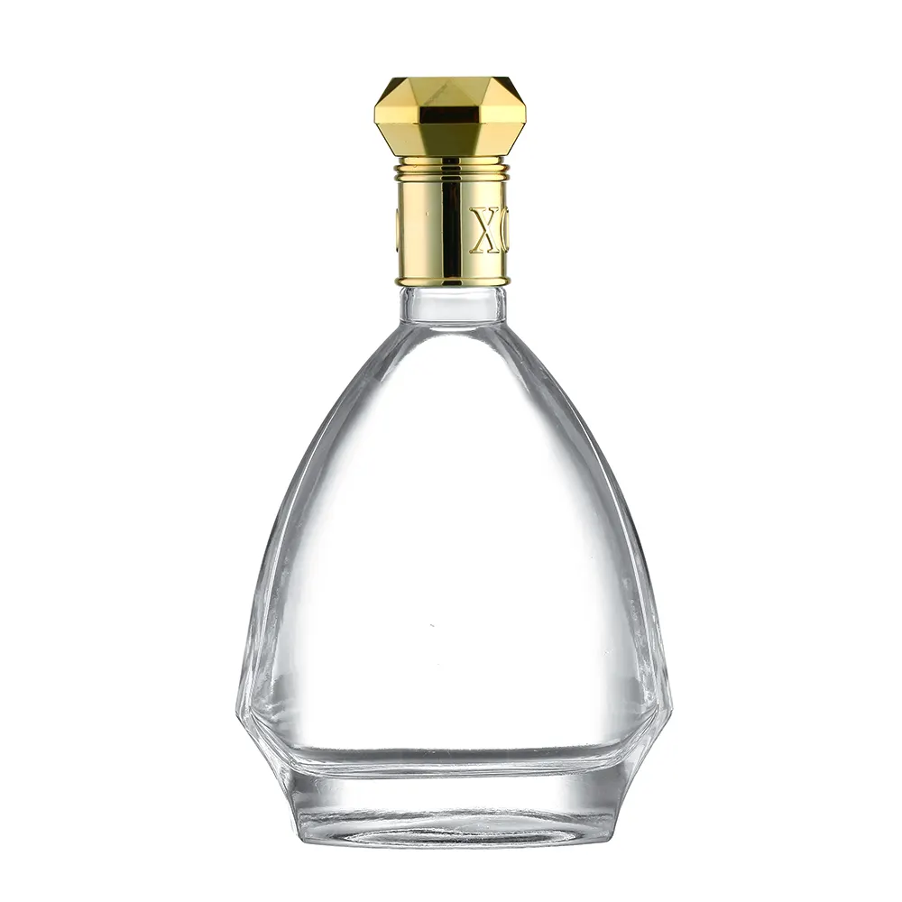 Color cristal 100mL 200ml 350ml 750ml botella de aceite de oliva botella de licor frascos de vidrio con tapas