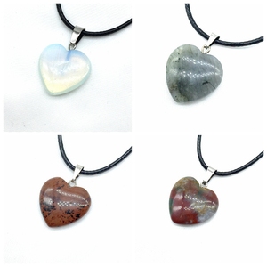Naturale Perline di Pietra di Fascino Del <span class=keywords><strong>Cuore</strong></span> Corazon Regalo Del Pendente Della Collana Per La Donna Dei Monili Della Ragazza Promozionale Decorazione Del Partito - Product Image 3