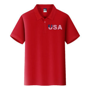T-shirt personnalisé pour hommes en vente en gros T-shirt de sport en polyester 3d de haute qualité T-shirts polo surdimensionnés pour les hommes Élection du 4 juillet - Product Image 3