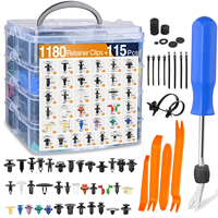 1295 pièces de haute qualité voiture pousser Clips de retenue Auto carrosserie en plastique Clip attaches porte panneau Clips