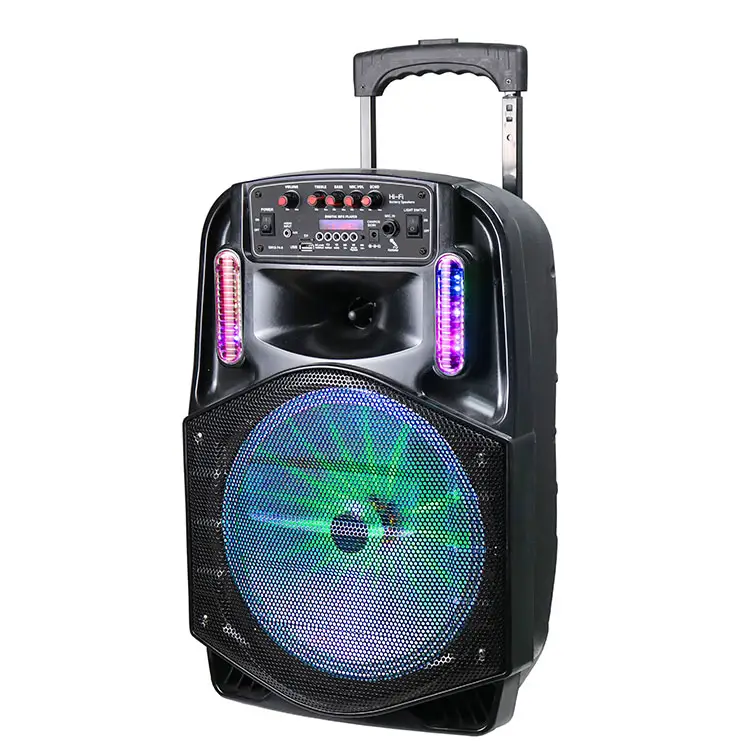 Speaker Audio System Sound Professional Speaker Hi Fi L 12 "dengan Mic dan Adaptor Nirkabel