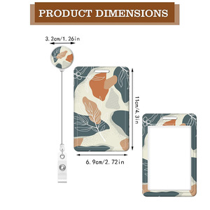 Porte-cartes à poussoir double face imprimé UV du fabricant, avec boucle rétractable en époxy ronde de 3,2 cm à dégagement facile. - Product Image 4