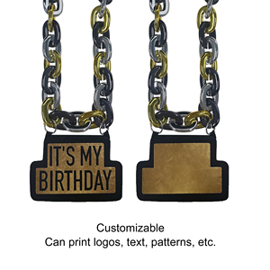 Collana con Catena in ABS Personalizzata con Scritta 'È <span class=keywords><strong>IL</strong></span> <span class=keywords><strong>MIO</strong></span> COMPLEANNO' per Feste, <span class=keywords><strong>San</strong></span> <span class=keywords><strong>Valentino</strong></span>, Ringraziamento, Natale e Festa del Papà - Product Image 5