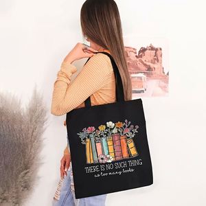 ของขวัญสำหรับคนรักหนังสือ กระเป๋าสะพายไหล่สำหรับคนรักหนังสือ กระเป๋าโท้ทลายดอกไม้สำหรับใส่หนังสือ ของขวัญสำหรับคนรักหนังสือ - Product Image 3