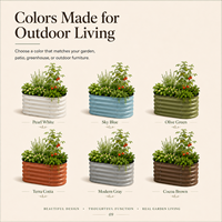 Kit de Jardinière Surélevée en Acier Revêtu de Poudre de Zinc-Aluminium-Magnésium, Durable et Écologique, pour Cultiver des Légumes à Domicile ou en Extérieur