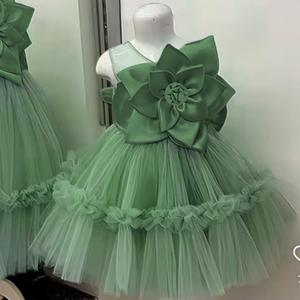 ชุดเดรสเด็กผู้หญิง FSMKTZ รุ่น Summer Princess สำหรับเด็กเล็ก  ชุดดอกไม้สำหรับงานวันเกิด สีเขียวมิ้นท์  สำหรับเด็กอายุ 6 เดือน - 3 ปี  ชุดเดรสชีฟองสำหรับงานปาร์ตี้เด็ก - Product Image 1