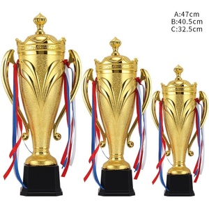 Qualità nobile Custom corona Styling trofeo tazza con coperchio qualità sport medaglia <span class=keywords><strong>e</strong></span> placca - Product Image 4