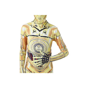 Costume de robot Star Wars C3PO, combinaison ajustée, tenue de cosplay unisexe pour adulte, Halloween - Product Image 3