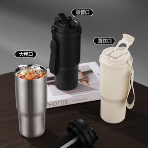 Personalisierter 25oz/750ml Doppelwandiger Vakuumisolierter Thermobecher Reisebecher aus Edelstahl mit <span class=keywords><strong>2</strong></span>-in-1-Trink-Klappdeckel - Product Image 3