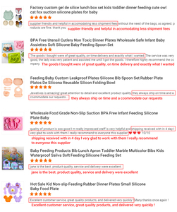 6 trong 1 sản phẩm em bé Silicone bảng Mat tấm bát muỗng nĩa sippy cup Bộ đồ ăn Silicone bé ăn Bộ bé ăn Bộ - Product Image 6