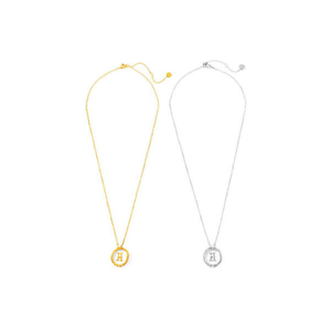 Collier Pendentif Zieta Or Argent Acier 45431 Minimaliste Lettre Breloque Cristal Strass Usage Quotidien Unisexe Bijoux Fins - Product Image 1