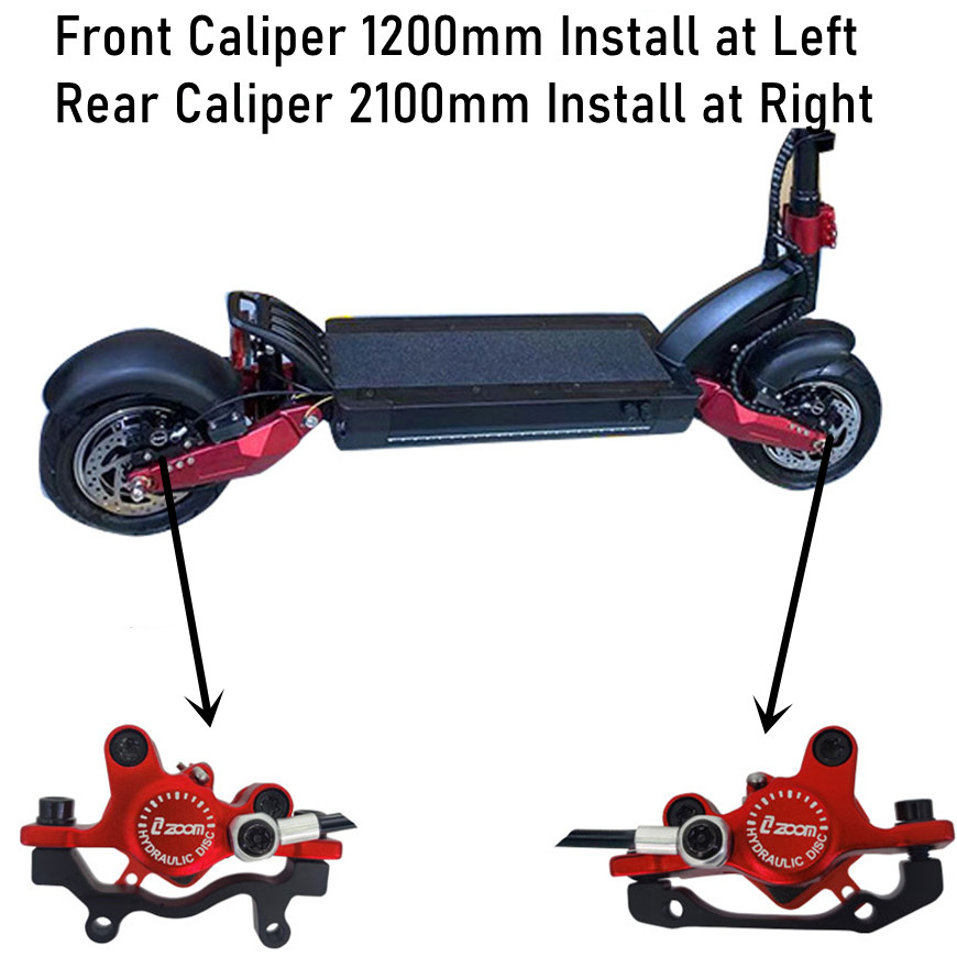 ZOOM HB876E E-Bike Brakes - Hydraulic Disc Brake System