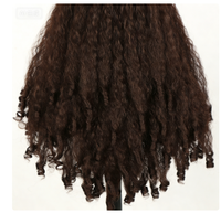 Perruques frontales T-part en soie premium résistantes à la chaleur, couleur brun foncé, 24 pouces, 230g, texture Yaki droite avec pointes bouclées, pour l'Europe, l'Amérique et l'Afrique, avec ligne de cheveux naturelle et texture douce et volumineuse