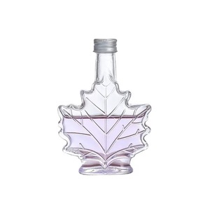 Nueva Botella de Vidrio Vacía de 50 ml con Forma de Hoja de Arce, con Asa y Tapa de Rosca para Jarabe, Miel, Tequila, <span class=keywords><strong>Brandy</strong></span> y Bebidas Energéticas - Product Image 2