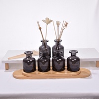 Bouteille diffuseur à roseaux noire mate de luxe 100 ml, huile parfumée en verre, écologique, recyclable, pour bricolage de parfums, usage bureautique – Meilleures ventes