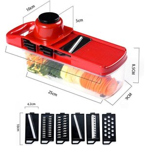 Hache-légumes manuel multifonctionnel, trancheuse à légumes facile à utiliser, <span class=keywords><strong>mandoline</strong></span>, coupe-légumes, coupe-frisés en PP, outils de cuisine sûrs - Product Image 5