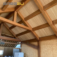 Casa de Madera con Vigas de Bambú Prensado, Contenedor Habitacional, Casas de Bambú Plegables, Casa Modular de Bambú Desmontable
