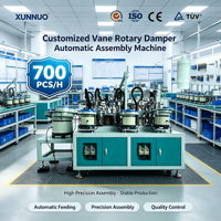 Máquina Ensambladora de Amortiguadores Rotatorios Inteligentes PLC XUNNUO, Motor de Alta Potencia Personalizado de 800W, Rodamiento de Paletas, 1 Año de Garantía