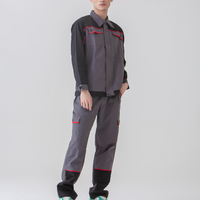 Ensemble de vêtements de travail en coton robuste sur mesure, veste de mécanicien à manches longues et pantalon durables, uniforme de chantier multi-poches