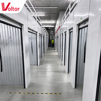 Système de cloisons de stockage intérieur pour projets aux États-Unis avec portes enroulables, unité de couloir modulaire en acier, directement de l'usine