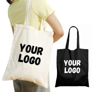 New Style Fashion Custom Letter Bags Women Shoulder Cotton Canvas Tote Bag With Pocket for Class and Work - Product Image 6