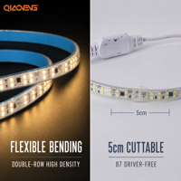 Bande LED PVC sans conducteur 220V 2835 240 LED/m 16W/m L13*H3.5mm 3000K Blanc Chaud IP65 pour Stades Sportifs et Éclairage Commercial