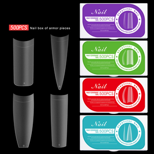 Faux ongles ultra-fins en ABS, demi-couverture, blanc mat, anti-rayures, pour extension d'ongles et manucure - Product Image 3