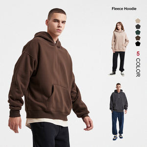 Custom Heavy 400gsm <b>Thick</b> <b>Fleece</b> Hoodie Men's Shoulder Pullover Polar <b>Fleece</b> Hoodie - Product Image 1