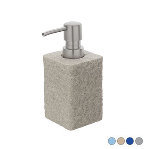 Distributeur de savon gris 7x7x15,8 cm avec pompe pour salle de bain - Product Image 1