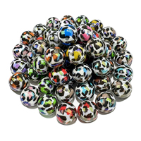 Perles acryliques colorées à imprimé léopard, perles rondes à trou droit, perles d'espacement lâches pour la fabrication de bijoux DIY, bracelets et colliers, vente en gros