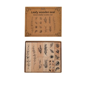22 pz/set di piante naturali foglia fiore timbro di legno Set di timbri Standard per Collage Journal Journal Scrapbooking carte decorazioni - Product Image 2
