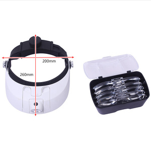 MG81001-H 1.0X1.5X2.0X2.5X3.5X5 Lens Afneembare Medische LED Helm Vergrootglas <span class=keywords><strong>Optivisor</strong></span> Koplamp glas Vergrootglas - Product Image 2