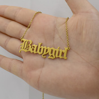 Collier en forme de lettres en or 18K personnalisé, pendentifs avec nom, en acier inoxydable, OEM/ODM, pour hommes et femmes, pièces