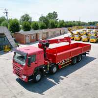 Grue sur camion HOWO 14 tonnes 8x4 avec benne de chargement pour l'exportation – Meilleures ventes