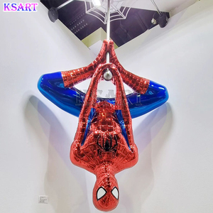 Life-size Spider-Man Statue Resin Craft Inverted Movie Character Spider-Man Sculpture Fiberglass Suspended Spidy Sculpture