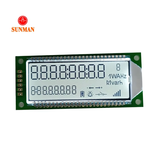 LCD Module 17-Digit Segment Display I2C Addressable HTN Positive White Backlight 3.3V Power Meter SMS1718