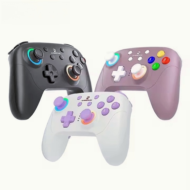 Anbernic Rg P01 2.4 Wireless Gamepad Recargable Wired Blue Tooth for Pc Android Steam Rgb Game Controller Hall Effect Joystick