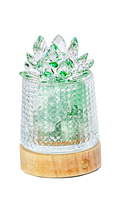 Vente en gros d'huiles essentielles naturelles lampe en pierre diffuseurs d'intérieur diffuseur d'arôme parfum lumière verte aromathérapie pierre de cristal