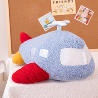 U563 Jouets en peluche personnalisés de la série Soft Space, fusée et hélicoptère, rembourrés de coton PP moelleux, adorables poupées en peluche, cadeaux d'anniversaire