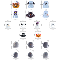 Figurines fantômes miniatures en résine assorties pour Halloween, qui brillent dans le noir, pour micro-paysages, décoration de maisons de poupées et loisirs créatifs DIY