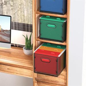 Lot de 2 organiseurs de fichiers suspendus, boîte de classement en maille, boîte de rangement pour classeur, boîtes de rangement pour la maison, le bureau, l'espace de travail - Product Image 5