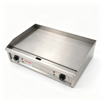 Plancha Eléctrica Comercial de Acero Inoxidable y Carbono para Bares y Restaurantes, Parrilla Teppanyaki