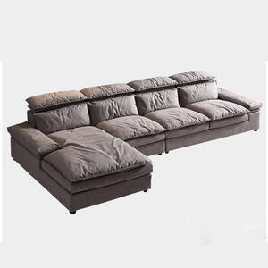 Divano ad <span class=keywords><strong>angolo</strong></span> a forma di L imbottito in tessuto modulare regolabile di vendita caldo - Product Image 1