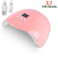 Lampe à ongles professionnelle portable à détection automatique, haute puissance, pour usage domestique, séchage rapide du vernis gel, trois vitesses, en plastique, vente en gros