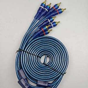 to 4RCA male-to-male gold-plated PVC sheathed RCA cable, suitable for HDTV <b>amplifiers</b> and <b>car</b> speakers - Product Image 5