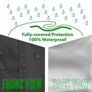 Outdoor Garden Furniture Cover 210D Oxford Cloth with Reflective <b>Strips</b> <b>PVC</b> Waterproof Table & Chair Protector - Product Image 4