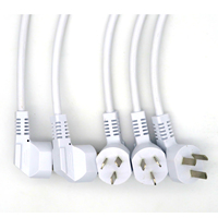 Câble d'alimentation HONGPAI, norme nationale, conducteur en cuivre 3*0,75 mm, isolation en PVC, prise plate, trois alimentations 220V