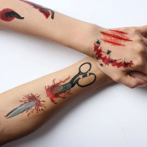 สติกเกอร์กันน้ำตกแต่งปาร์ตี้ฮาโลวีน DIY <span class=keywords><strong>ลาย</strong></span>โครงกระดูก<span class=keywords><strong>ค้างคาว</strong></span>สำหรับเด็ก สติกเกอร์ลายฟักทองเลเซอร์ สติกเกอร์ลาย<span class=keywords><strong>สัก</strong></span>เมทัลลิก - Product Image 5