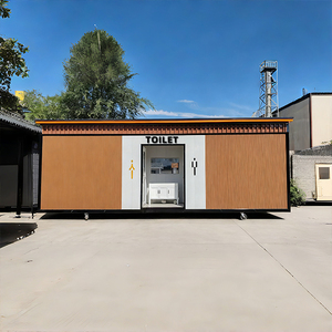 Toilettes publiques portables écologiques en plastique modernes avec douche intégrée pour utilisation en extérieur dans les parcs - Product Image 4