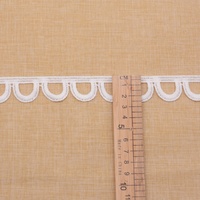 Dentelle brodée soluble dans l'eau sur mesure en gros, dentelle Picot, garniture en dentelle
